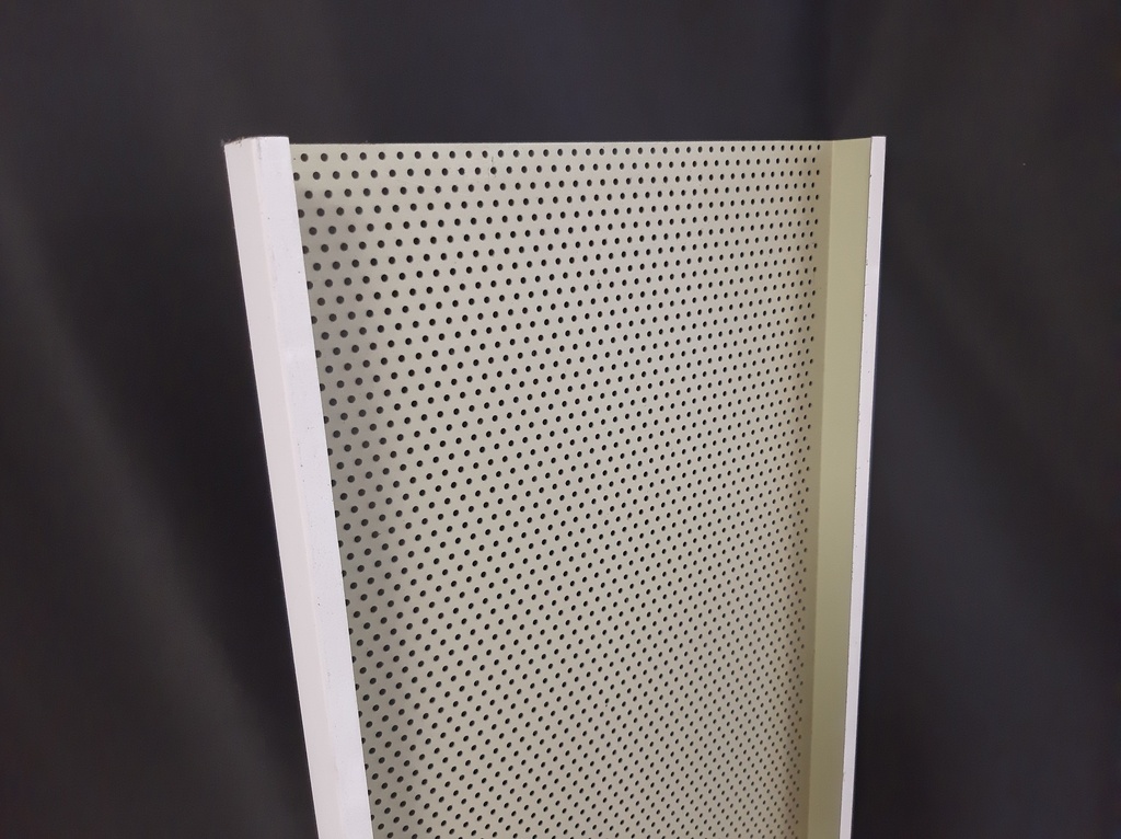 Faux plafond bac acier Blanc perforé- lame