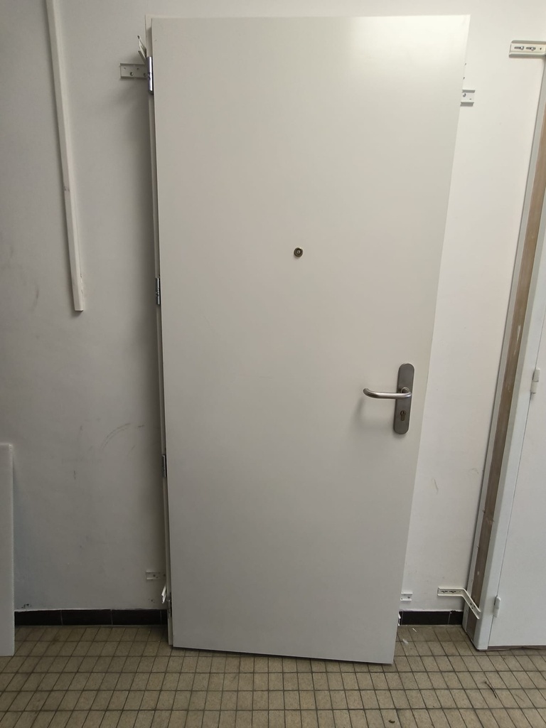 Bloc Porte métallique palière intérieur A2P BP1 (83 cm, 208, poussant D)