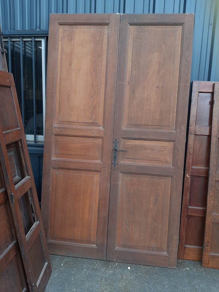 PORTE DOUBLE BATTANT CHÊNE MASSIF (128*229)