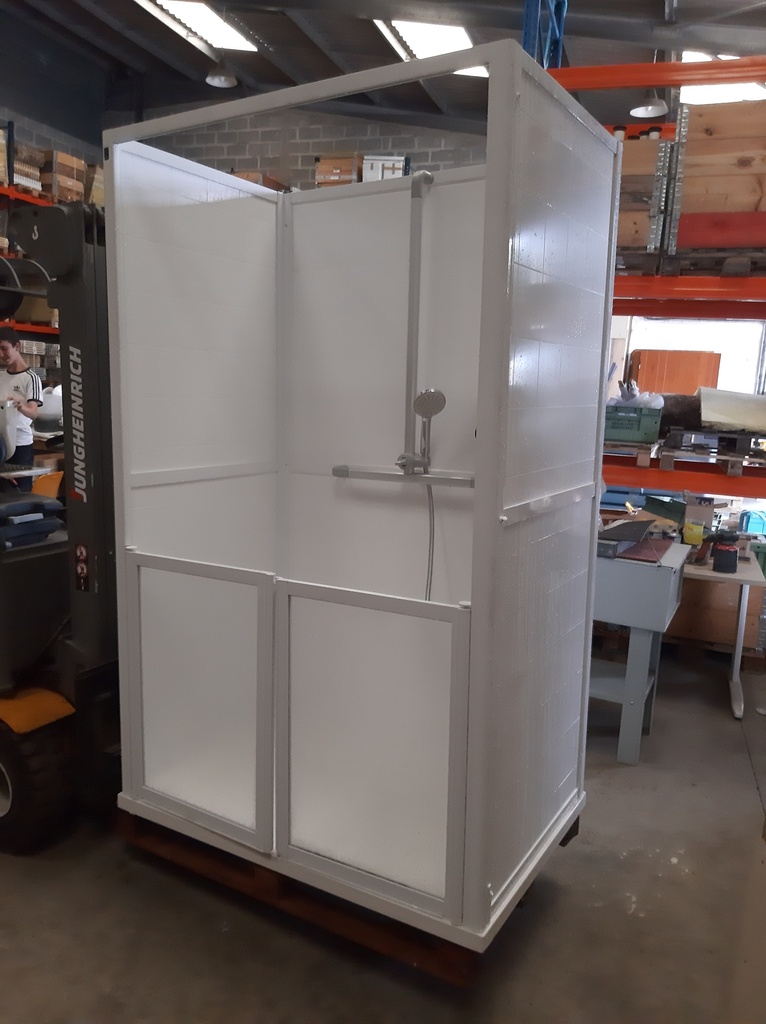Cabine de douche PMR PVC blanche Marque IDHRA