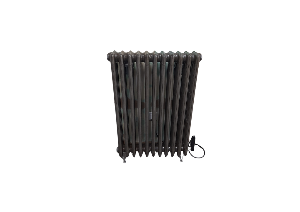 RADIATEUR FONTE 4 COLONNES ÉLECTRIQUE (Noir, Gris, 900 W)