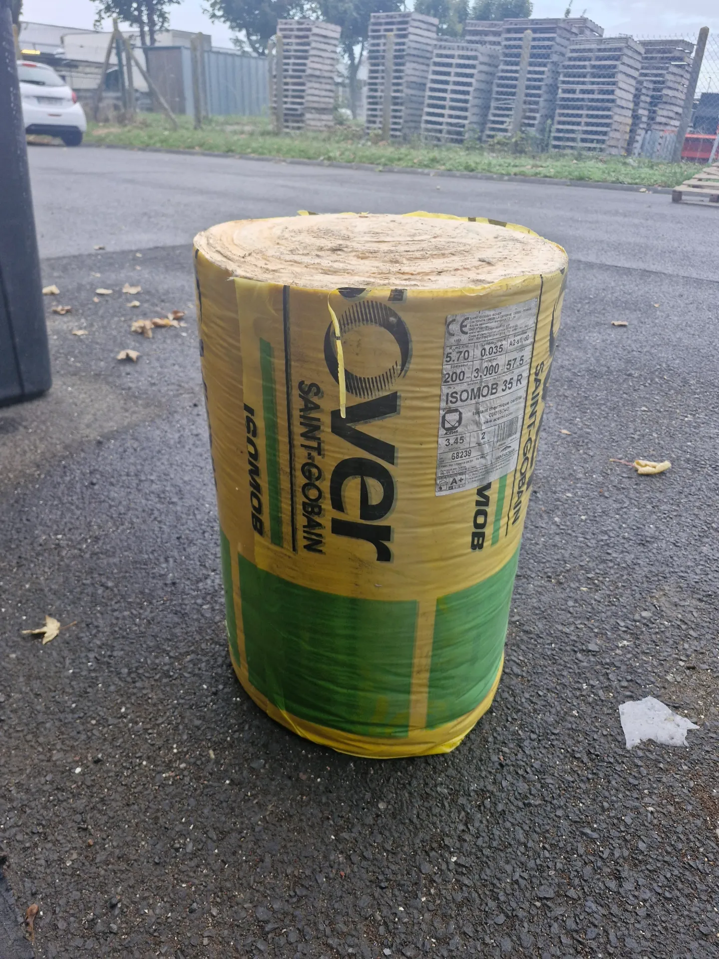 Laine de verre rouleau ép 200 mm (0,575 x 3 m) pour ossature bois